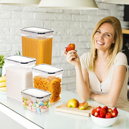 8PCS Airtight Food Storage Containers Kitchen Dry Food Pantry Organization Set