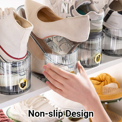 10pcs Plastic Shoe Rack Double Layer Adjustable Simple Shoe Storage Organizer