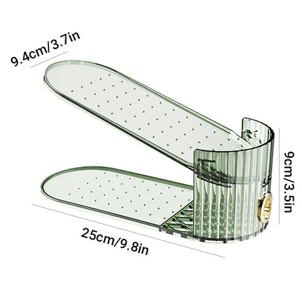 10pcs Plastic Shoe Rack Double Layer Adjustable Simple Shoe Storage Organizer