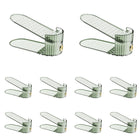 10pcs Plastic Shoe Rack Double Layer Adjustable Simple Shoe Storage Organizer