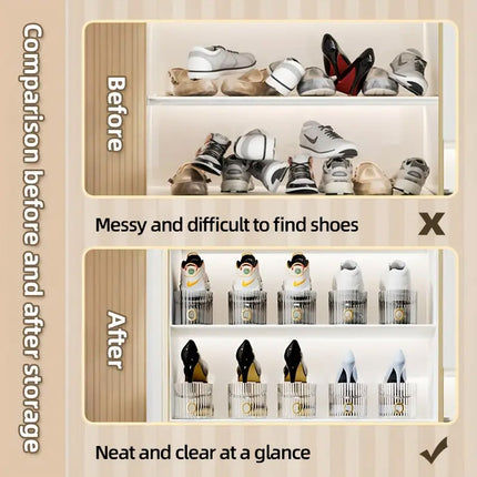 10pcs Plastic Shoe Rack Double Layer Adjustable Simple Shoe Storage Organizer