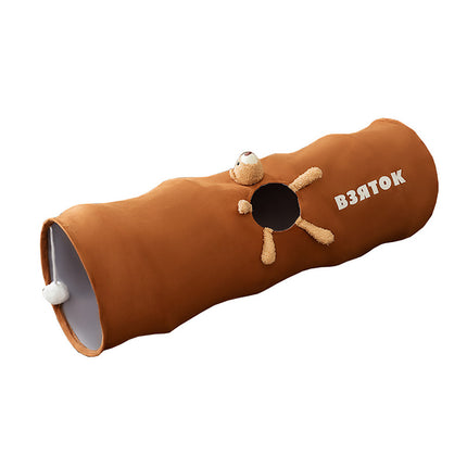 Cat Tunnel Toy 80/120cm Straight Tube Play Channel Interactive Pet Toy for Cats