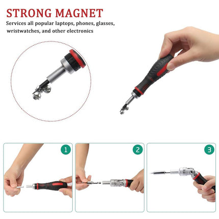 61PCS Manual Ratchet Screwdriver Set 1/4 Inch for Home DIY Repair Tool Kit
