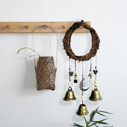 Wall Hanging Bohemian Door Handle Decoration Witch Bells for Home Festival Decor