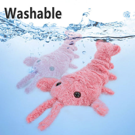 Electric Simulation Lobster Jumping Toy USB Charging Funny Plush Toy Dog Cat Toy