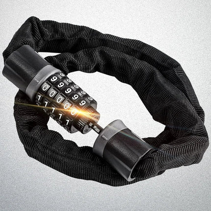 Bike Chain Lock Combination Anti Theft Security Lock 120cm Length Anti-Theft