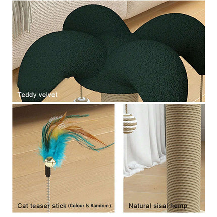 Cat Scratching Post Toy Turntable Climbing Frame Board Interactive Furniture