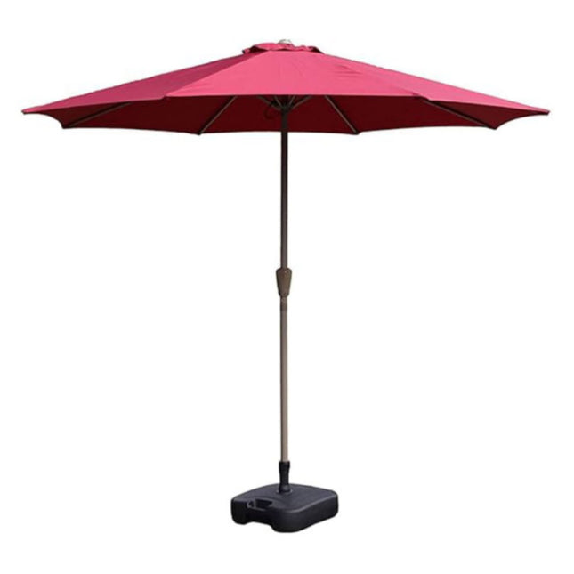 Garden Parasol Umbrella with Base 2.7m Burgundy