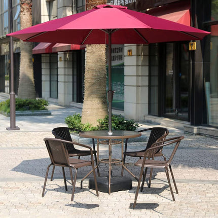 Garden Parasol Umbrella with Base 2.7m Burgundy