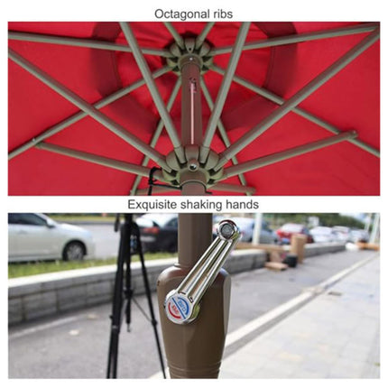 Garden Parasol Umbrella with Base 2.7m Burgundy