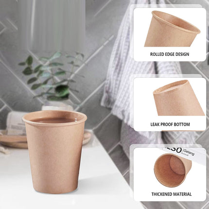 500PCS 9Oz Disposable Paper Cups for Party Coffee Water Hot Cold Use