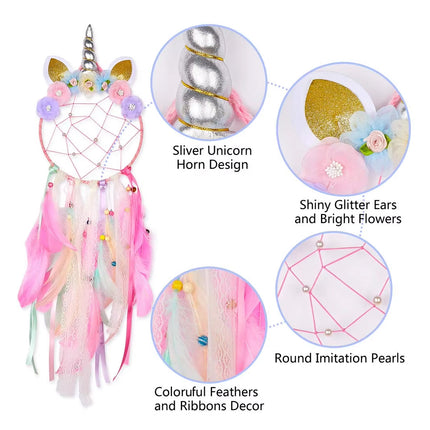 Creative Unicorn Dream Catcher Wall Hanging Decoration Craft Wall Art Decor