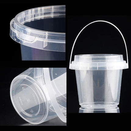 20PCS Food-safe Plastic Sealed Containers 750/1500ml with Lids Transparent