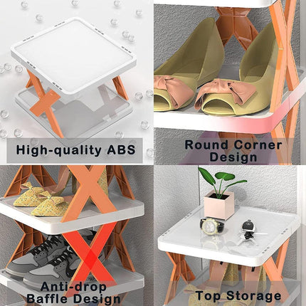 6/7 Tier Shoe Rack Space Saving Small Shoe Cabinet Storage Shelf Organizer