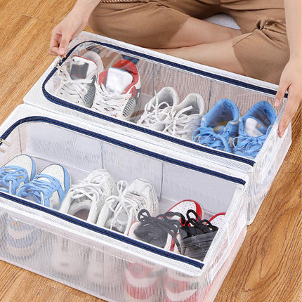 Visible Dustproof Transparent Storage Box Home Organizer for Clothes Toys Shoes
