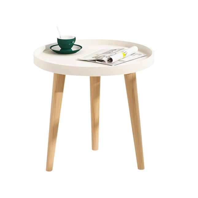 Simple Round Side Table Coffee Table for Living Room Sofa Side Space Saving