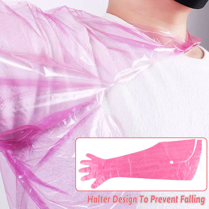 50pcs Clear Long Arm Glove Plastic Farm Glove Disposable Vet Glove Midwifery