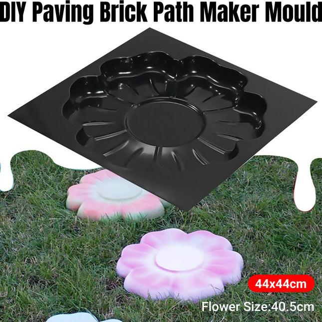DIY Paving Brick Path Maker Mould Reusable Plastic Design for Garden Walkway