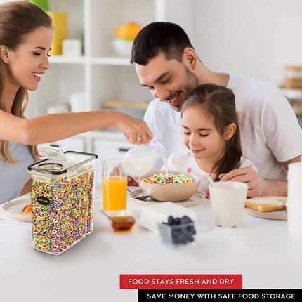 Food Storage Jar Set 4PCS Kitchen Grain Container Airtight Cereal Canister Box