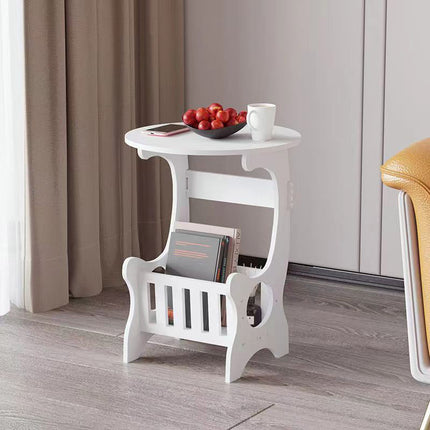 Small Round Coffee Table Modern Sofa Side Table End Table for Bedroom Office