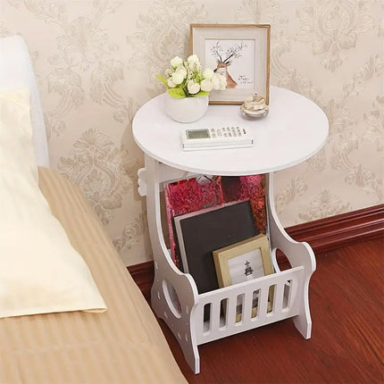 Small Round Coffee Table Modern Sofa Side Table End Table for Bedroom Office