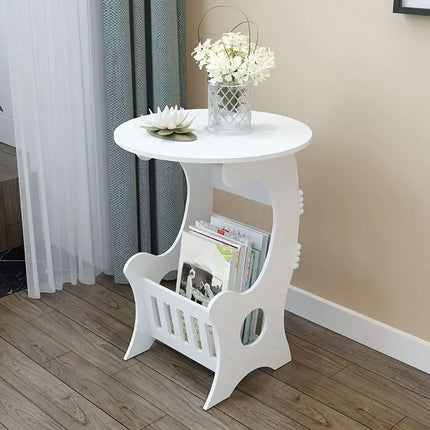 Small Round Coffee Table Modern Sofa Side Table End Table for Bedroom Office