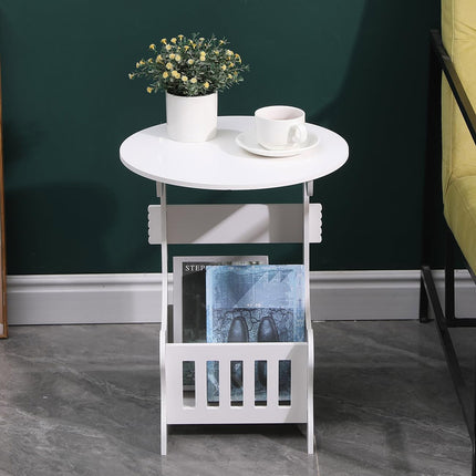 Small Round Coffee Table Modern Sofa Side Table End Table for Bedroom Office
