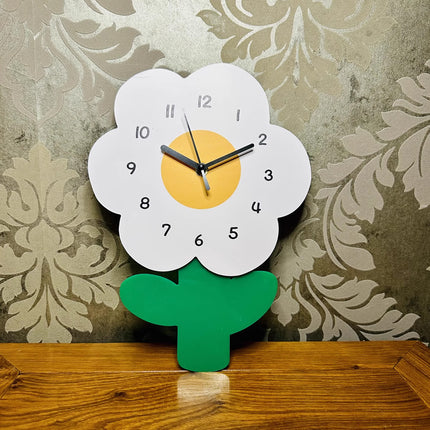 Flower Shape Wall Clock for Kitchen Living Room Bedroom Wall Decor Gift