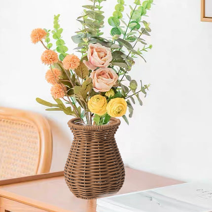 Beautiful Wicker Hand Woven Vase Farmhouse Boho Lightweight Decor Creative Decor
