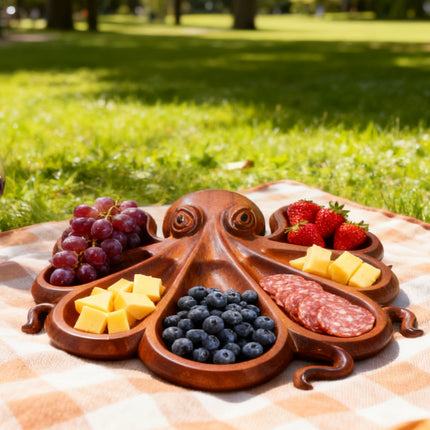 Octopus Shaped Food Tray Serving Plate for Kitchen Hotel Restaurant Party Food
