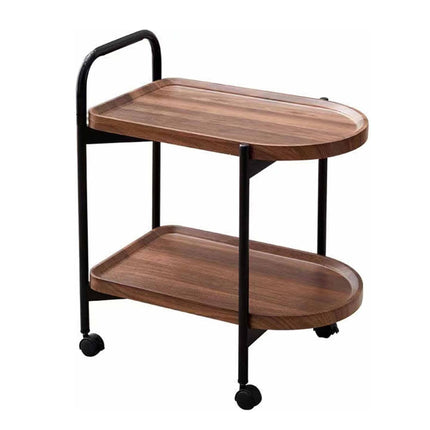 Living Room Sofa Side Table Basic Model Movable Tea Trolley Shelf with Roller