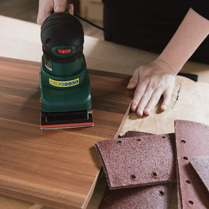 80PCS Rectangular Sanding Sheets 8 Hole Flocked Sandpaper For Polishing Wood