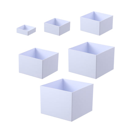 6PCS White Square Display Stand Set Stackable for Jewellery Perfume Cosmetics