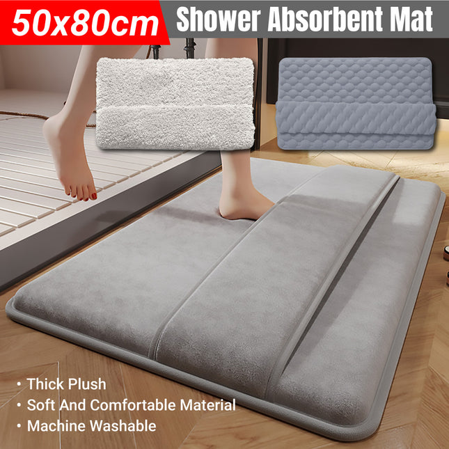 Shower Absorbent Mat Non Slip Quick Dry Soft for Bathroom Bathtub Shower Floor