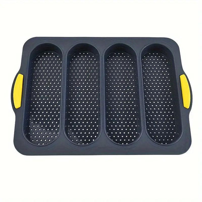 Silicone Cake Mould Oval 4 Compartment Non Stick Baking Pan Home Kitchen Tools