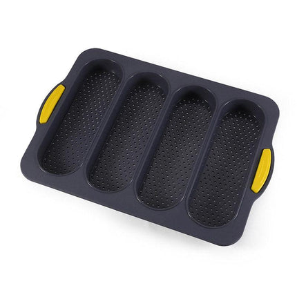 Silicone Cake Mould Oval 4 Compartment Non Stick Baking Pan Home Kitchen Tools