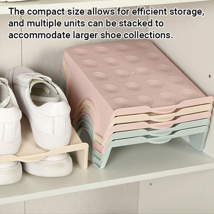 5pcs Double Layer Shoe Rack Simple Storage Organizer Space Saving Shoe Holder
