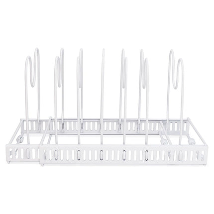 Retractable Kitchen Storage Rack Pot Lid Holder Cutting Board Organizer Stand