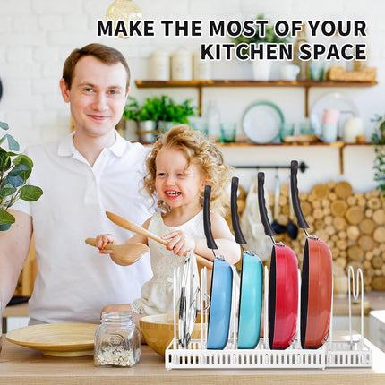 Retractable Kitchen Storage Rack Pot Lid Holder Cutting Board Organizer Stand