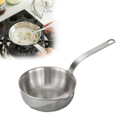 304 Stainless Steel Oil Splatter Proof Home Small Frying Pan for Kitchen Cooking