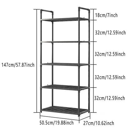 5Tiers Pot Storage Rack Pan Stand Saucepan Holder Cookware Organizer for Kitchen