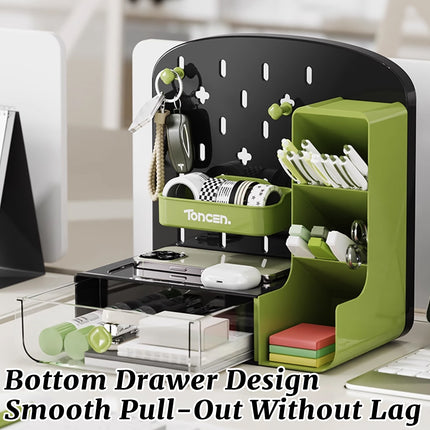 Desktop Storage Box with Drawer Divider For Stationery Cosmetics Accessories