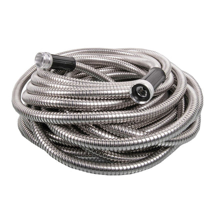 50FT Stainless Steel Garden Water Hose Telescopic Pipe Car Wash Flower Watering