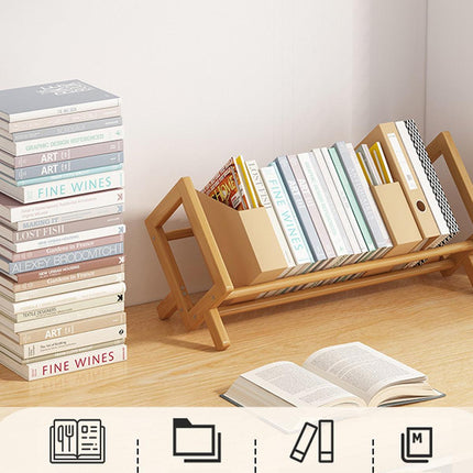 Desktop Bookshelf Organizer for Home Office Storage Shelf for Books and Files