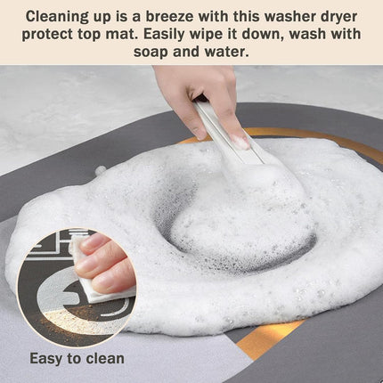 Draining Pad Cover Mat Water Absorbing Pad Washing Machine Top Dust Protection