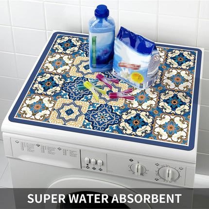 Draining Pad Cover Mat Water Absorbing Pad Washing Machine Top Dust Protection