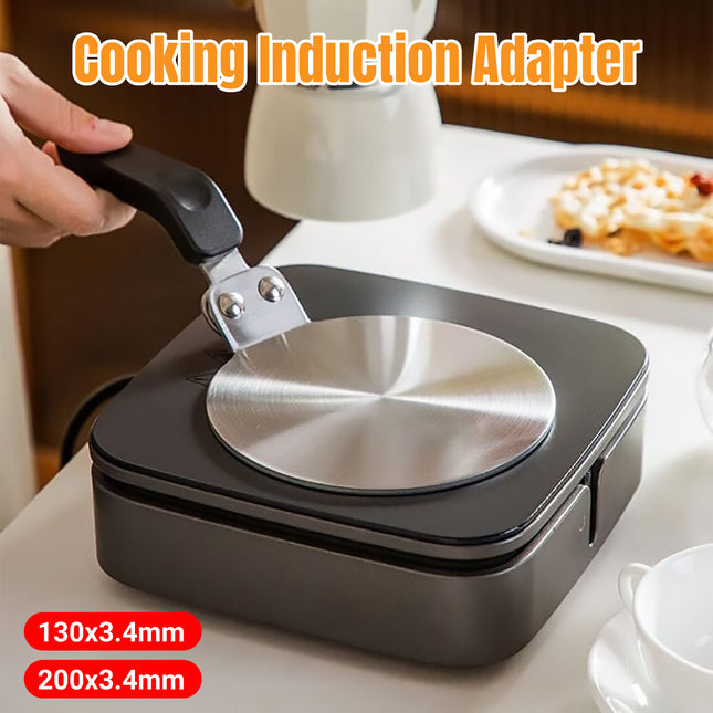 Cooking Induction Adapter Stainless Steel Converter Heat Efficient for Kitchen