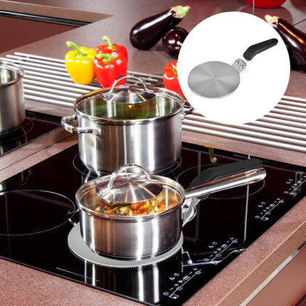 Cooking Induction Adapter Stainless Steel Converter Heat Efficient for Kitchen