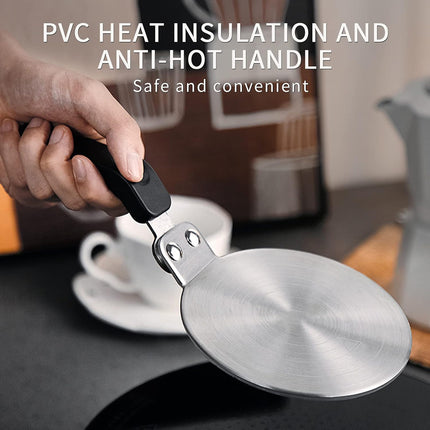 Cooking Induction Adapter Stainless Steel Converter Heat Efficient for Kitchen