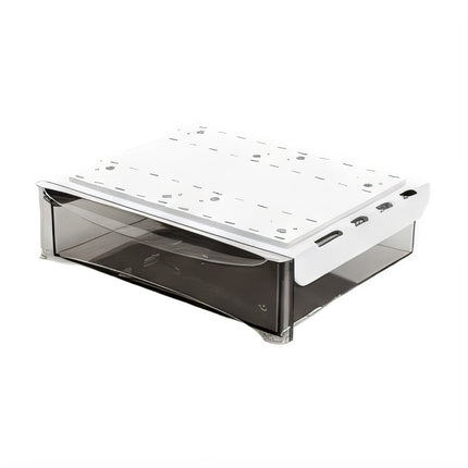 Under Table Hidden Drawer Self Stick or Drill Install Home Office Storage Tray